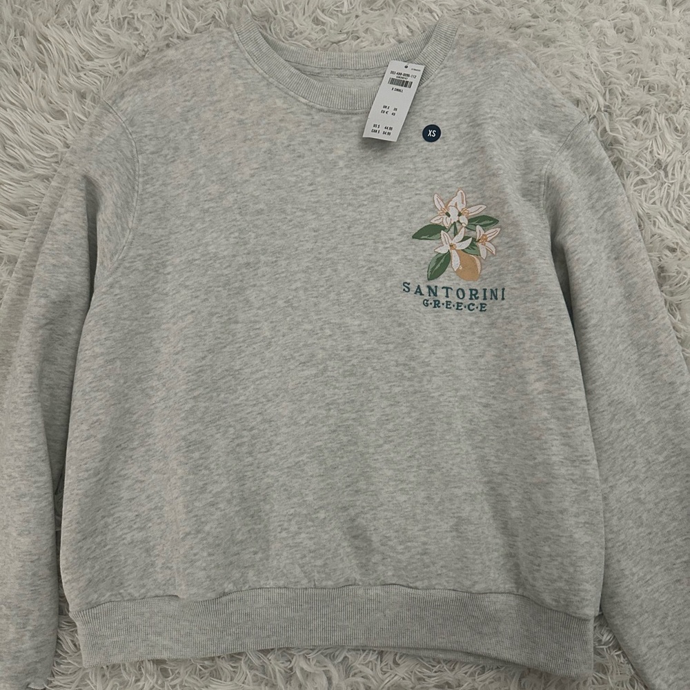 Hollister Women’s Santorini Greece Gray Sweatshirt